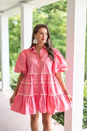 Fabulous Coral Pink Babydoll Dress