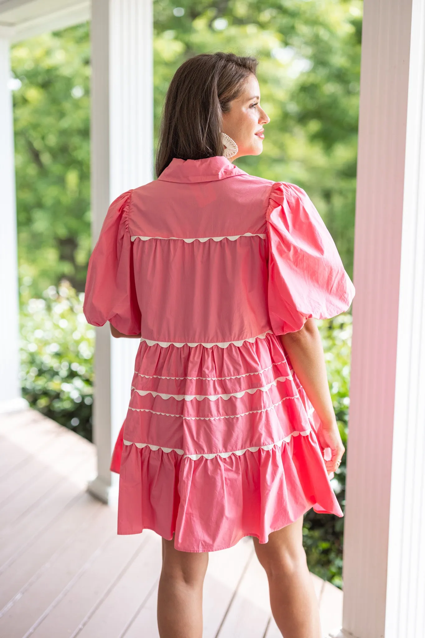 Fabulous Coral Pink Babydoll Dress