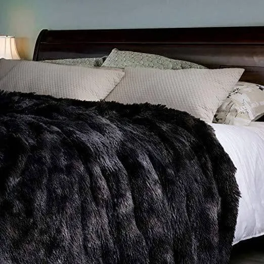 Faux Fur and Sherpa Shaggy Blanket