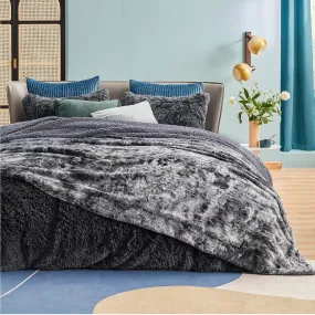 Faux Fur and Sherpa Tie-dye Reversible Blanket