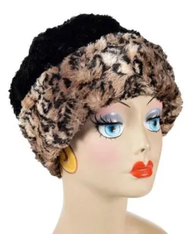 Faux Fur Reversible Beanie Hat - Luxury Faux Fur in Carpathian Lynx