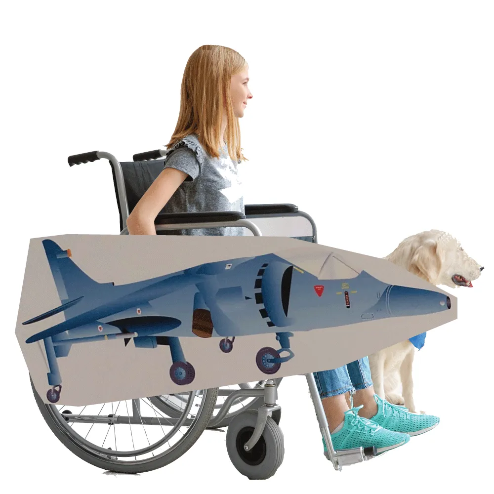 Fighter Jet Plane Wheelchair Costume Child's