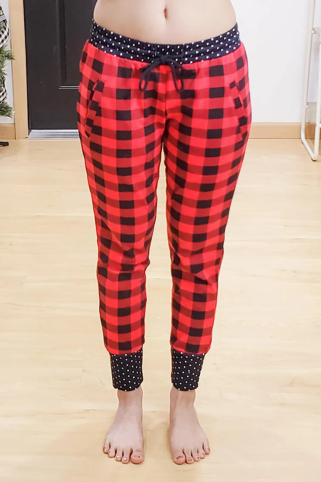 FINAL SALE -  Buffalo Plaid & Polka Dot Joggers