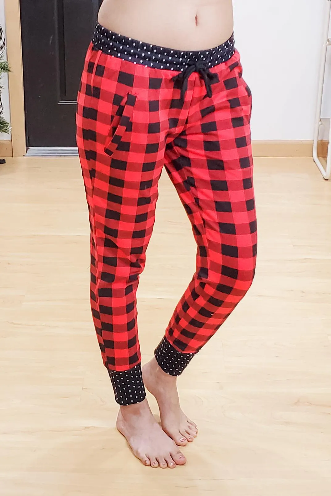 FINAL SALE -  Buffalo Plaid & Polka Dot Joggers