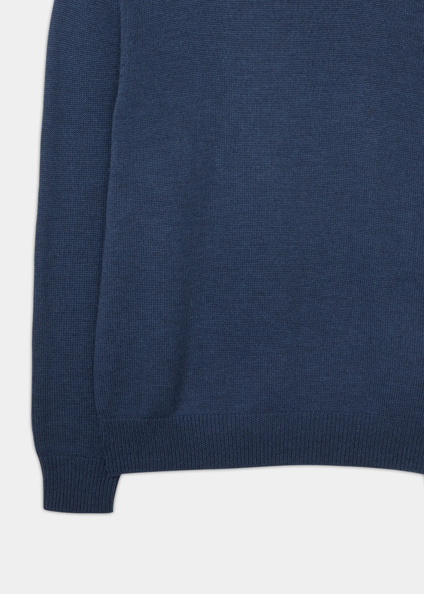 Fordwich Rolled Collar Jumper In Indigo - Regular Fit