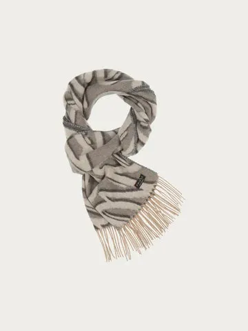 Fraas 625354 Grey Hearts Cashmink Scarf