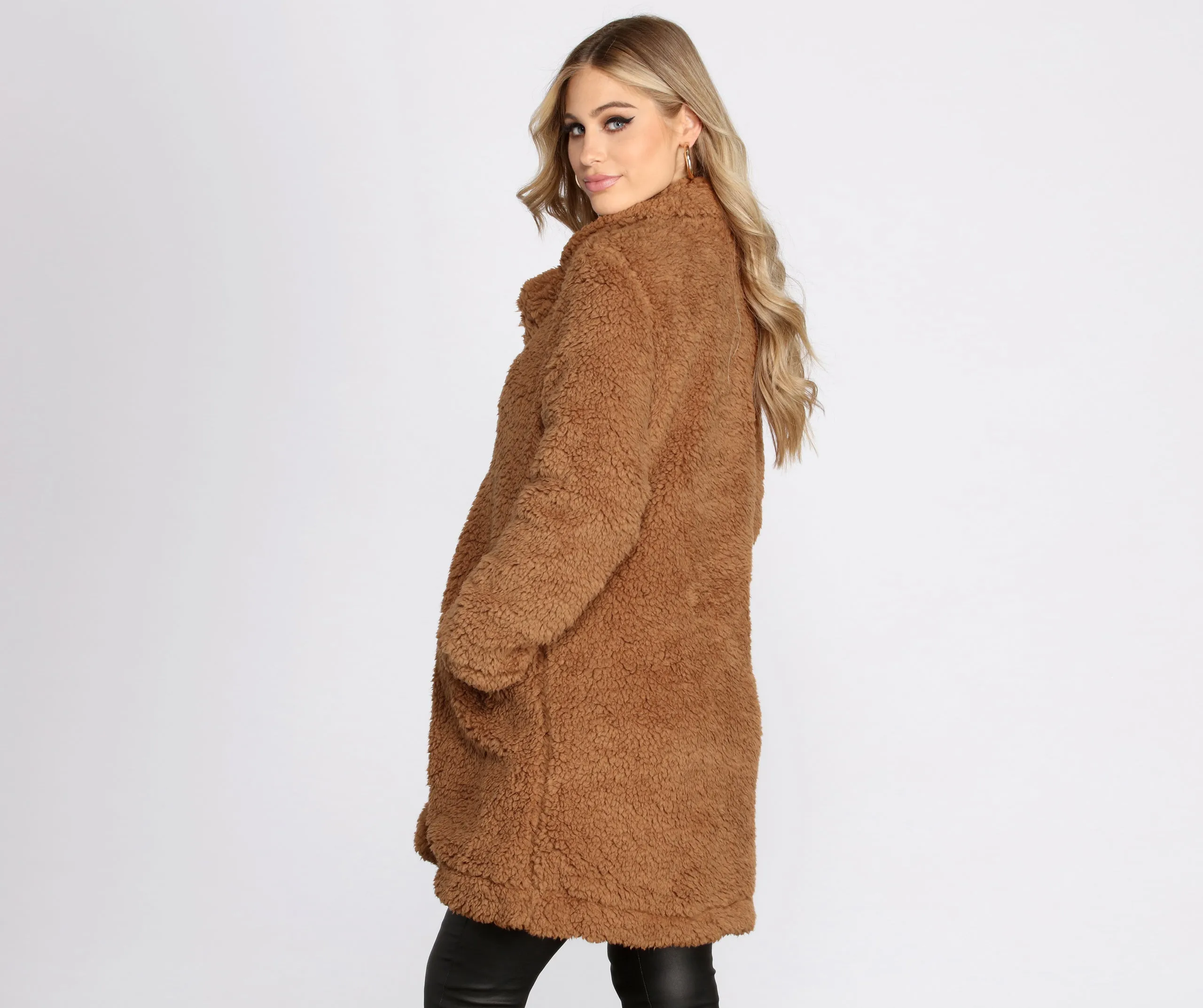 Fuzzy Feelings Long Line Jacket