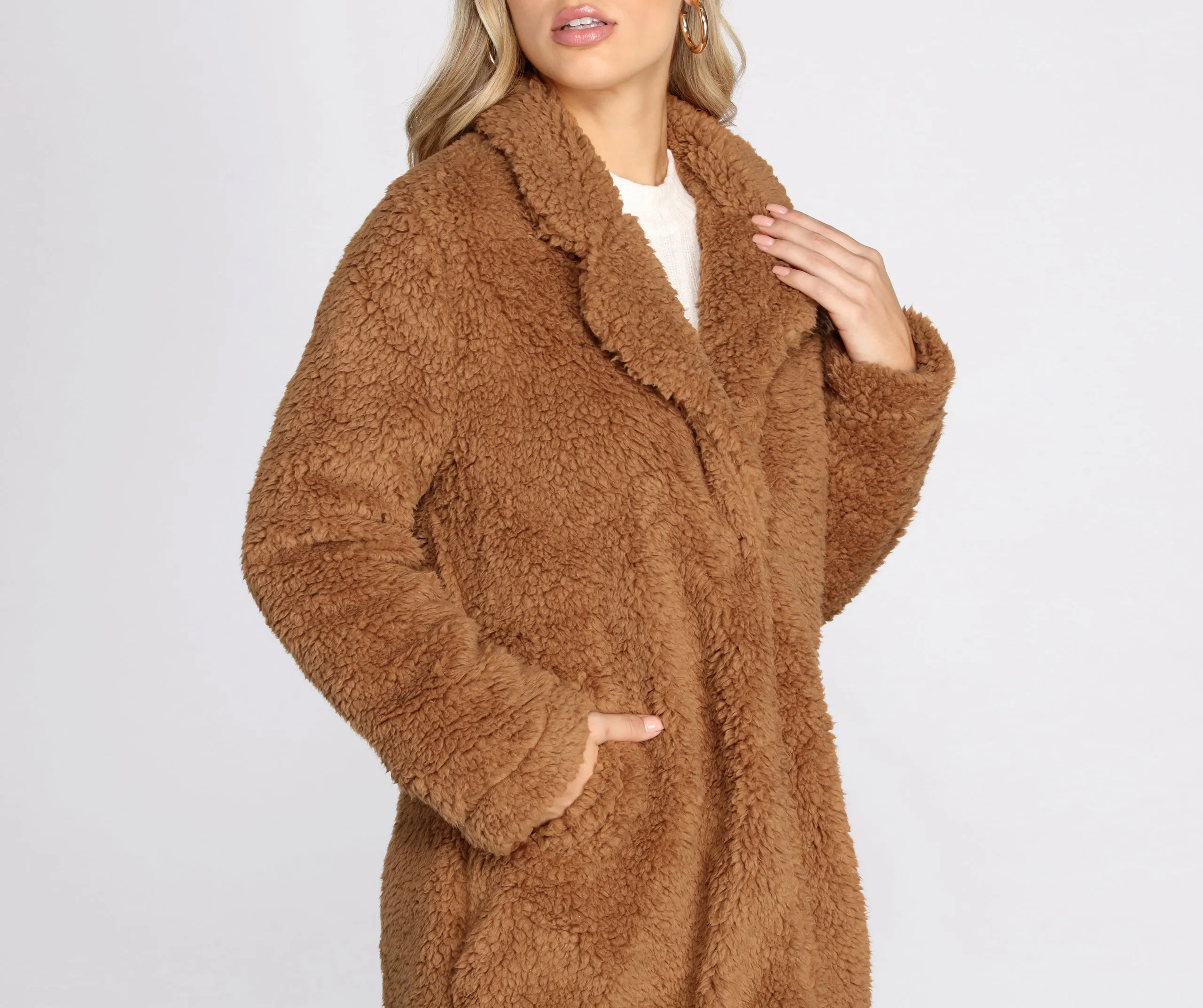 Fuzzy Feelings Long Line Jacket