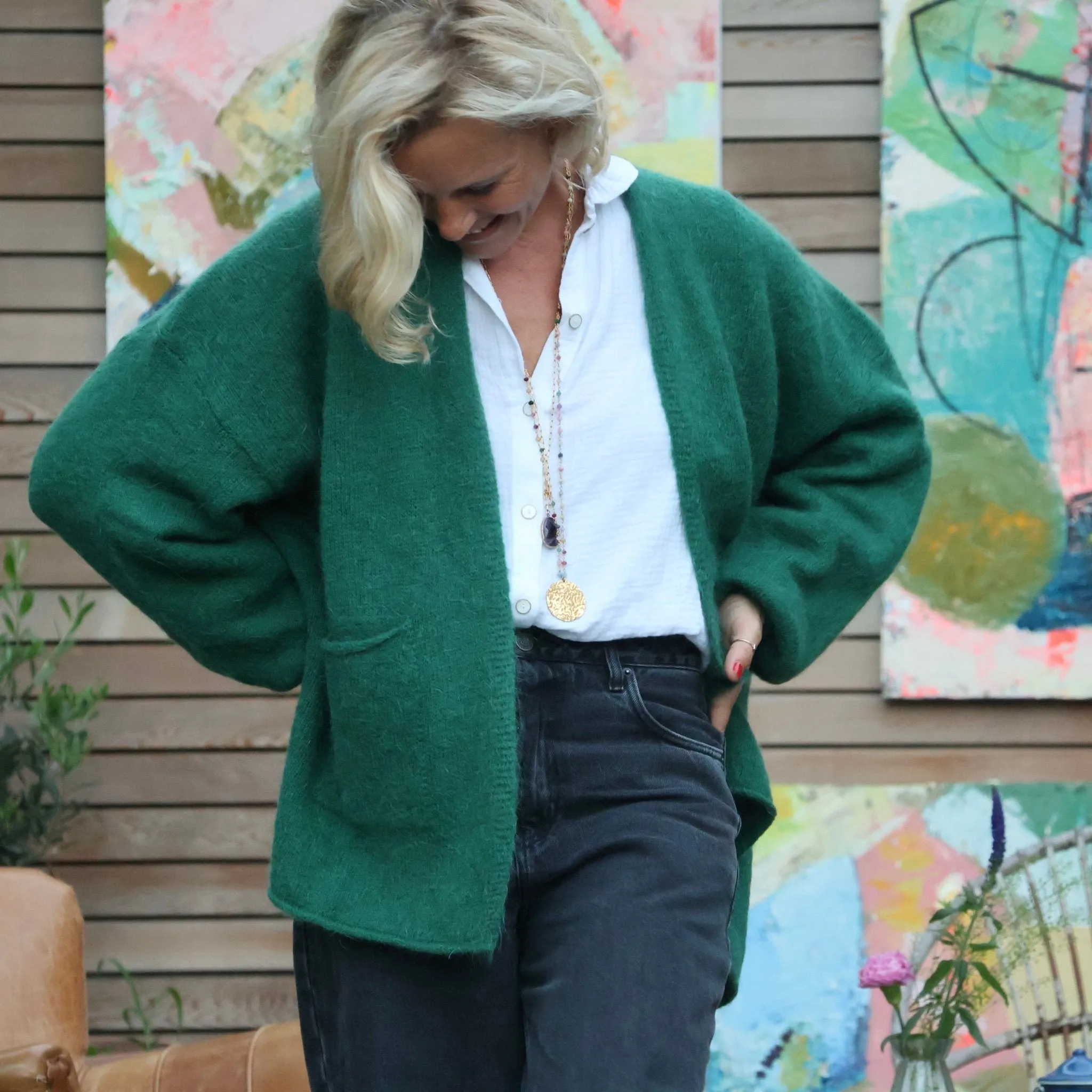 Gilet Marceline vert émeraude