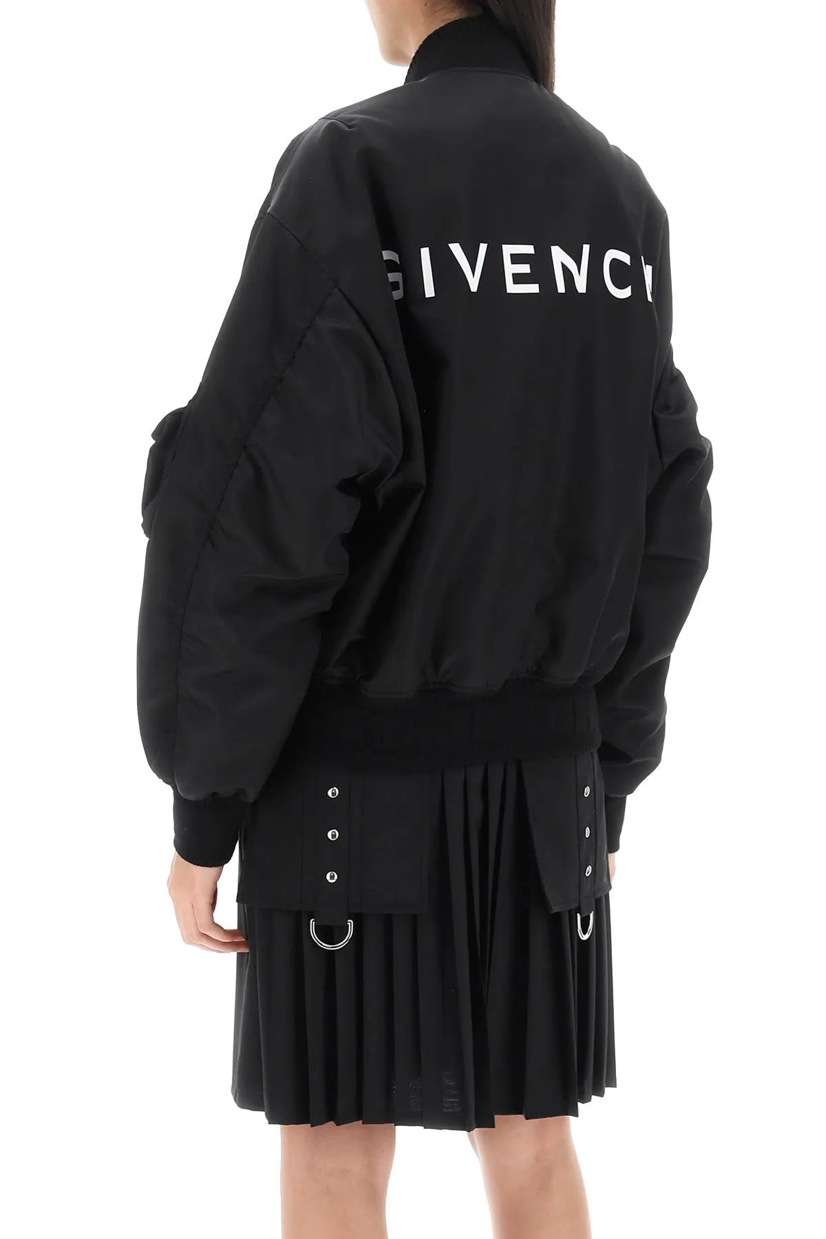 Givenchy Bomber Jacket With Logo Print And 4G Zipper