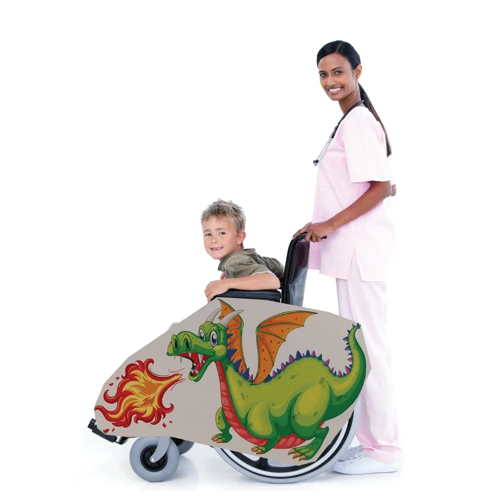 Green Fire Dragon Wheelchair Costume Child's