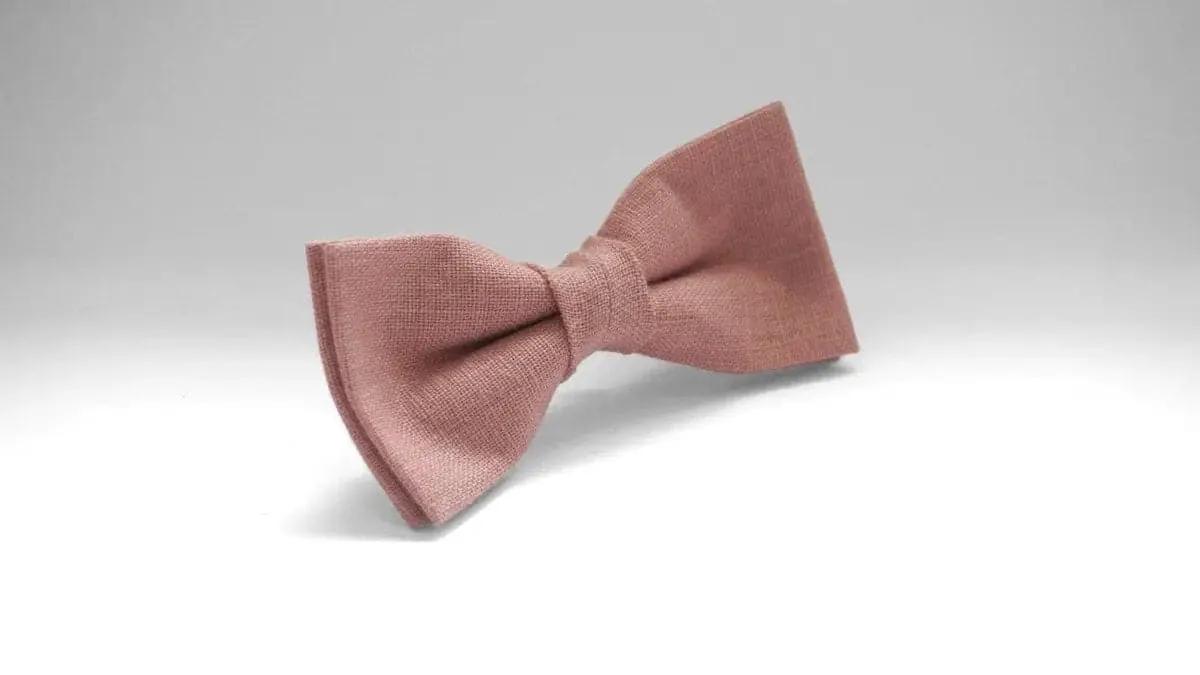 Handcrafted Pink Bow Tie for Men - Elegant and Durable Design