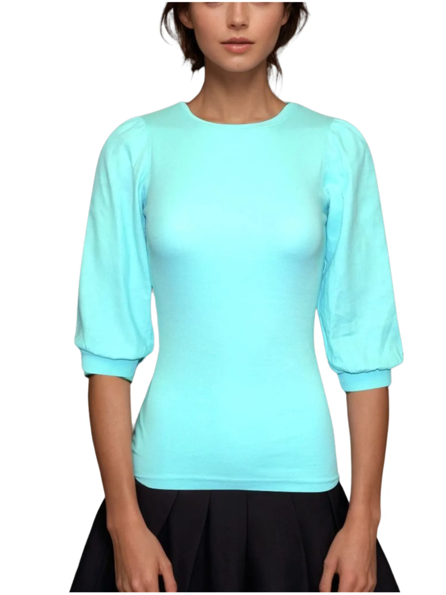 Hard Tail 3/4 Puff Sleeve Top (Style VG-199)