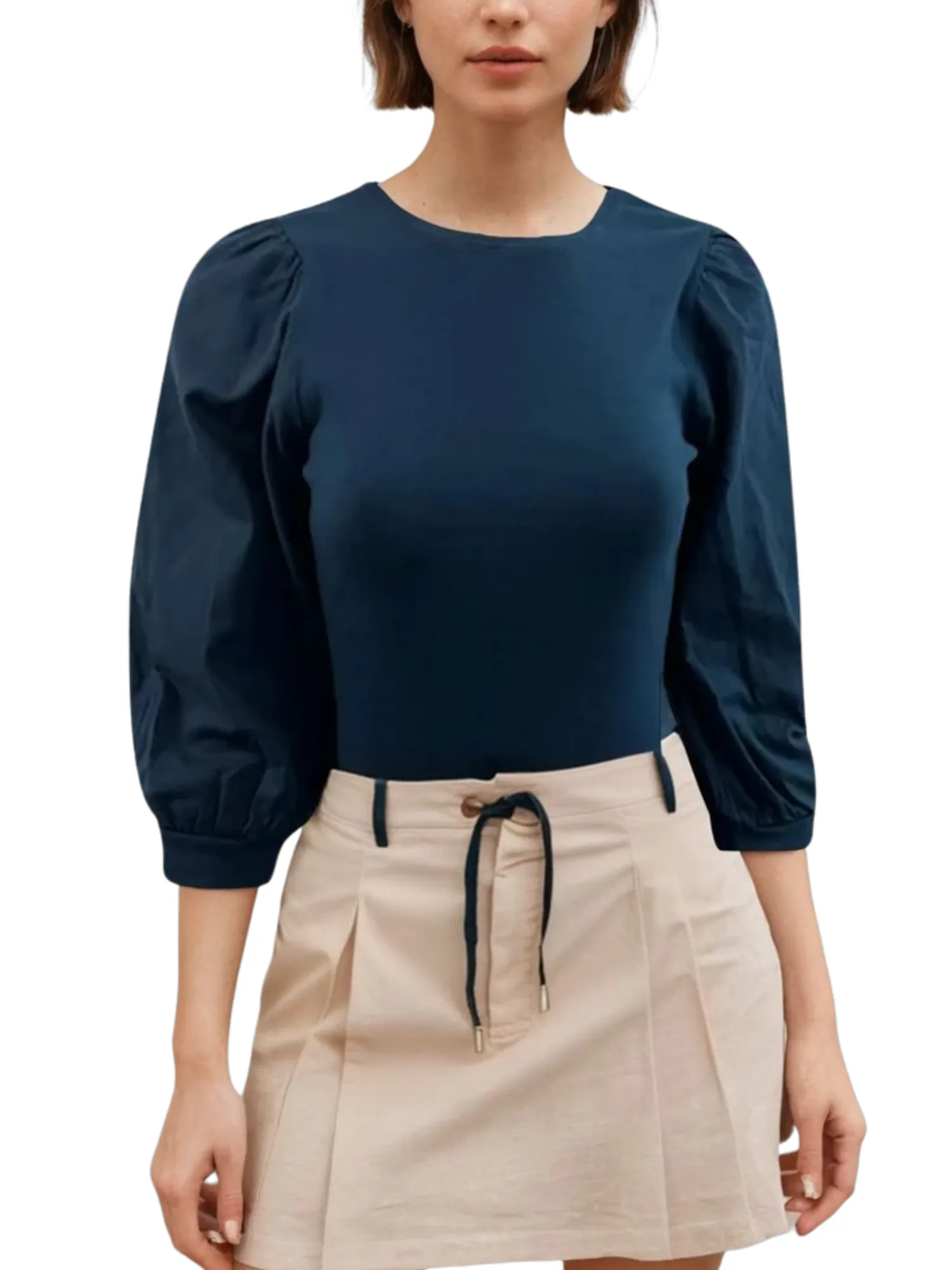 Hard Tail 3/4 Puff Sleeve Top (Style VG-199)