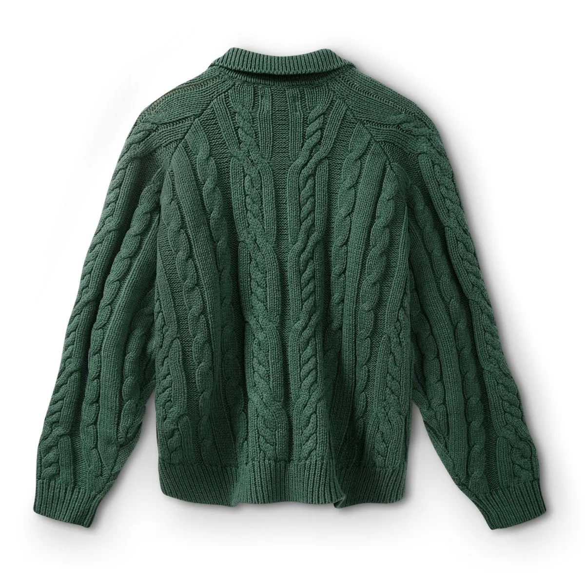 Honor The Gift Men's Cable Zip Leisure Henley Green