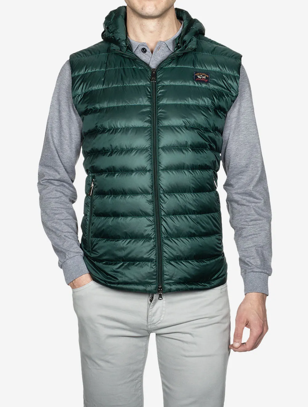 Hooded Gilet Green