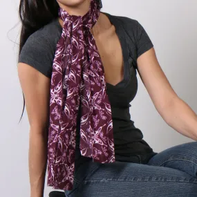 Hot Leathers SCF1003 Purple Tribal Butterflies Scarve