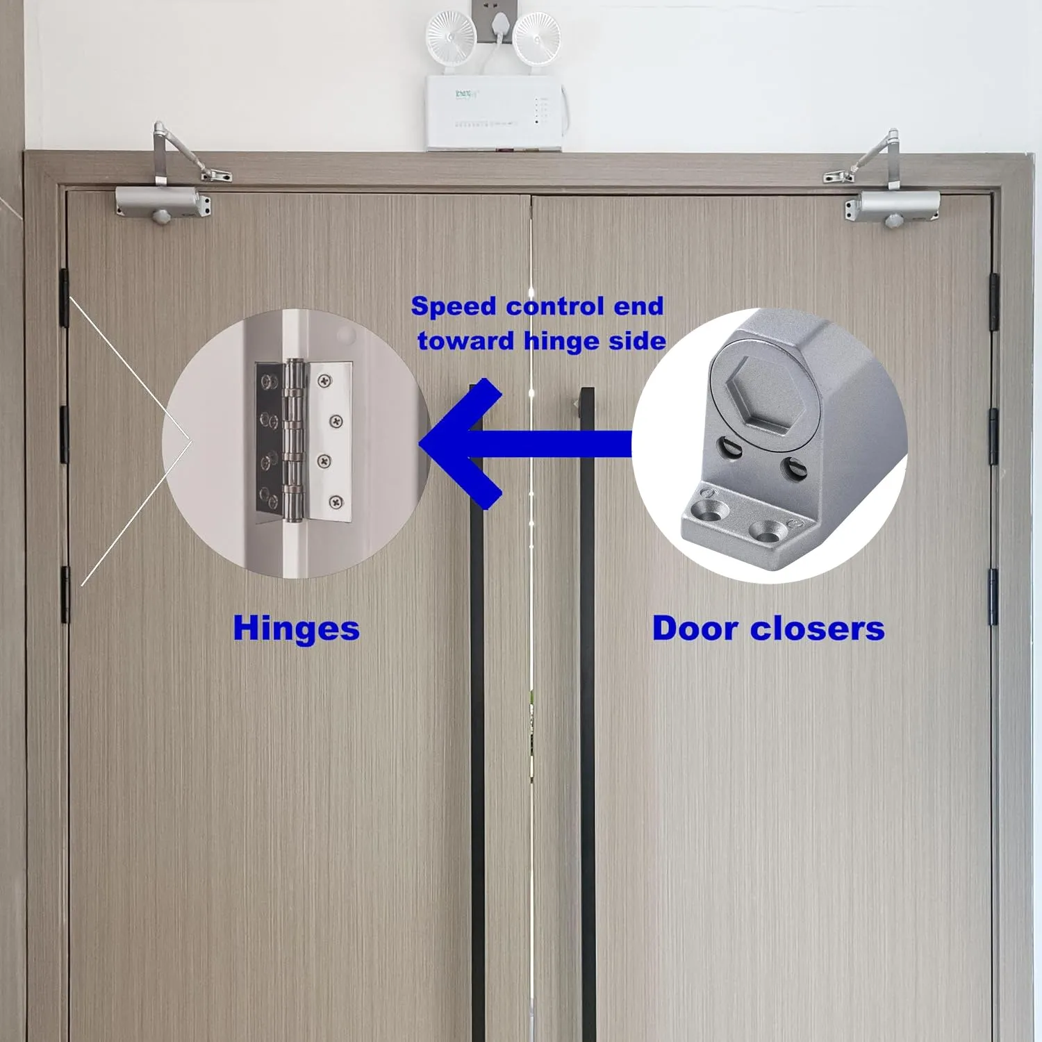 Hydraulic Commercial Door Closers 45-60kg, Adjustable, Silent