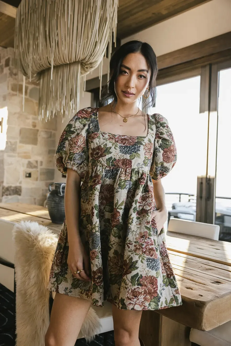 Jillian Floral Babydoll Dress