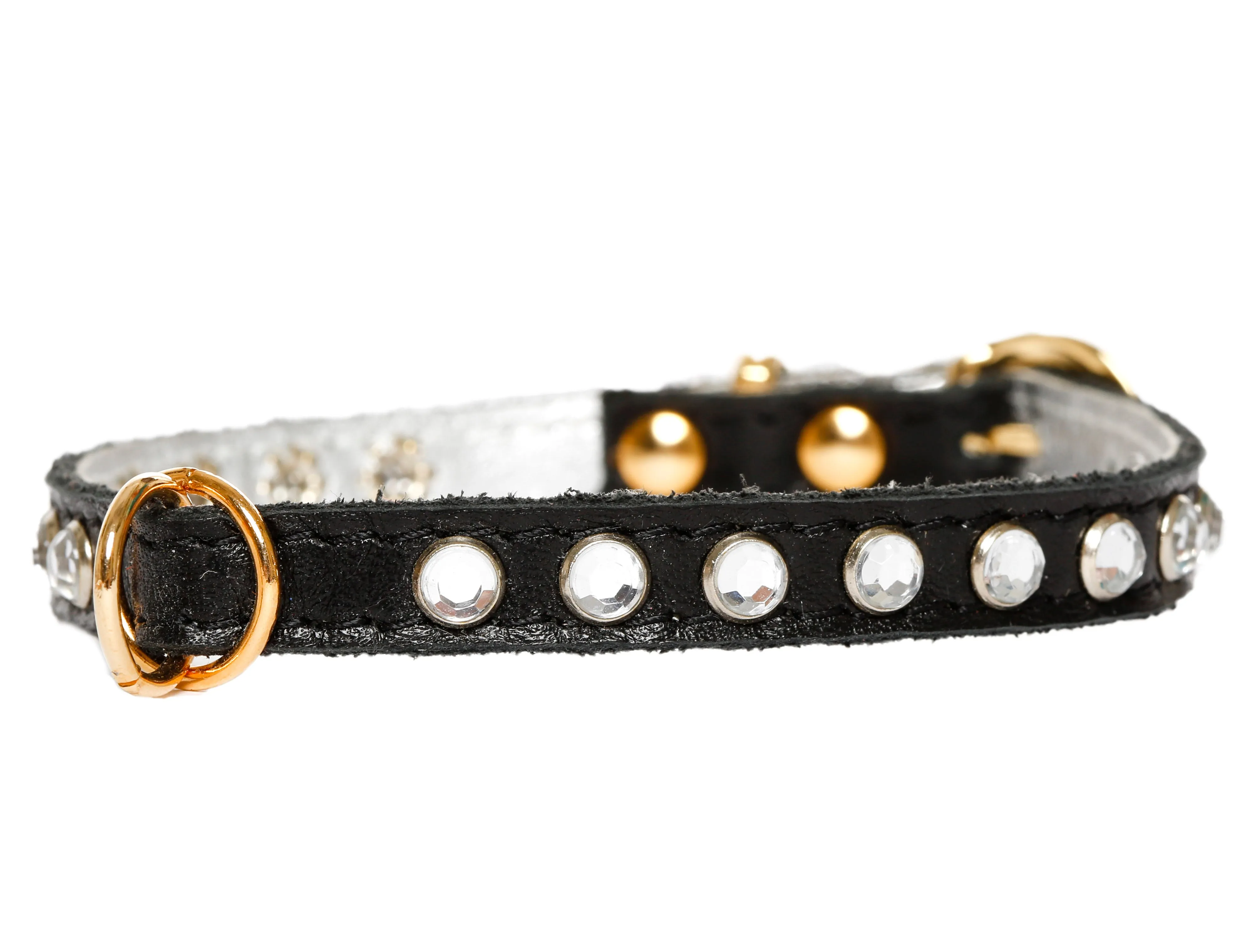 Jophi - Dog Collar - Soft Leather Rhinestone - 8 Color Options