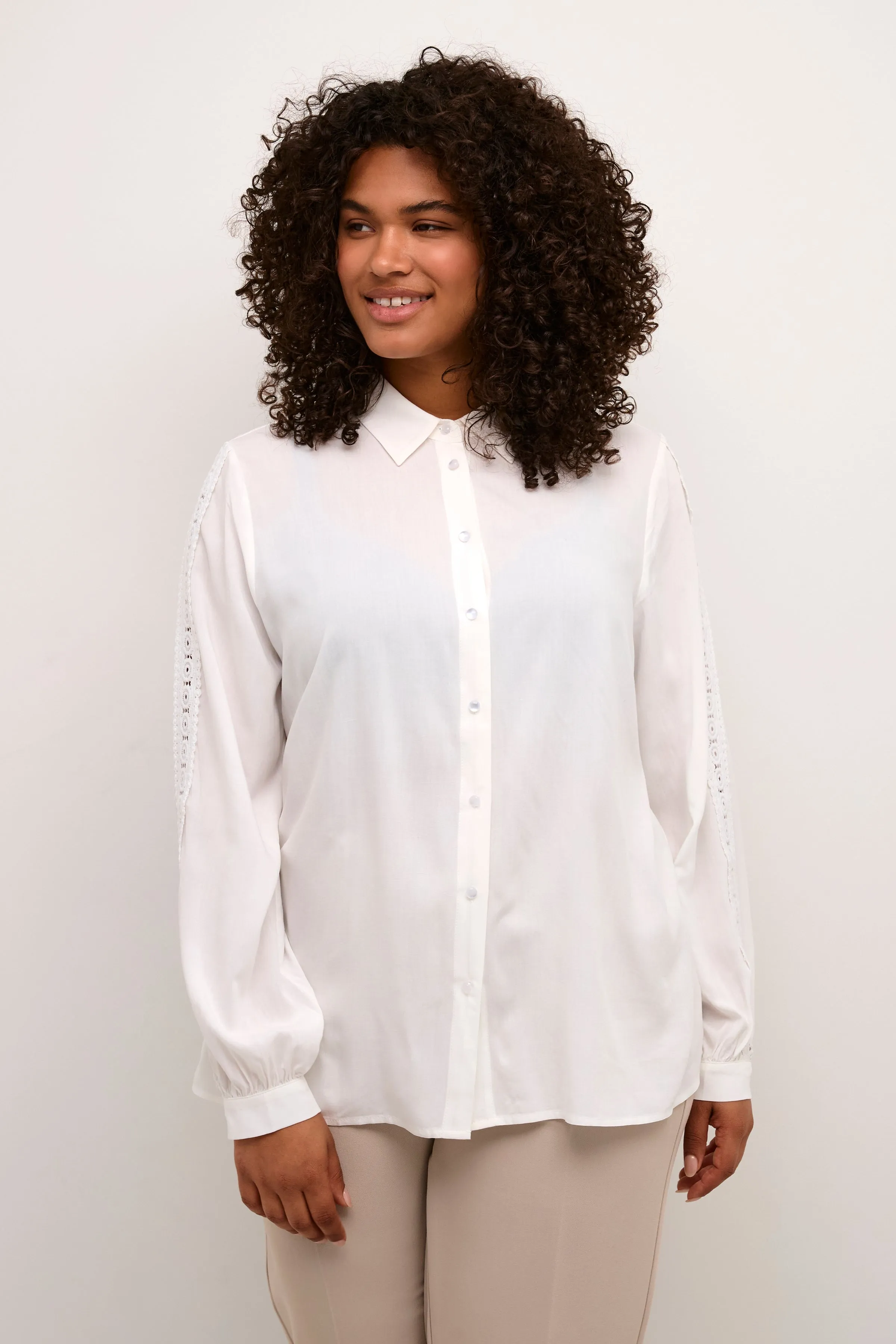 Kaffe Curve Freja Shirt in White