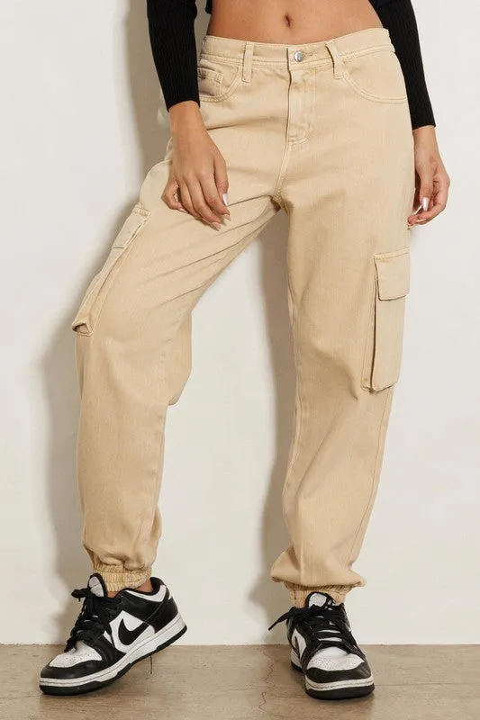 Khaki Cargo Jeans