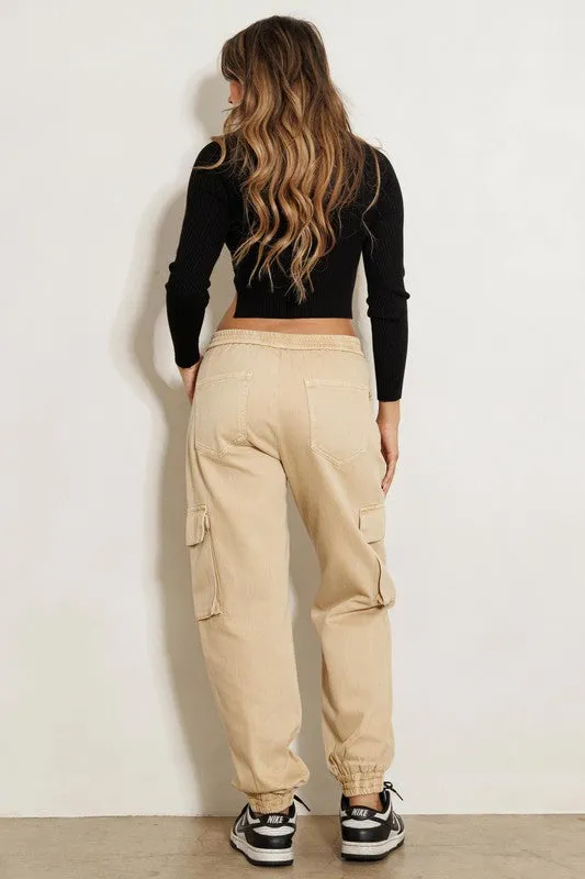 Khaki Cargo Jeans