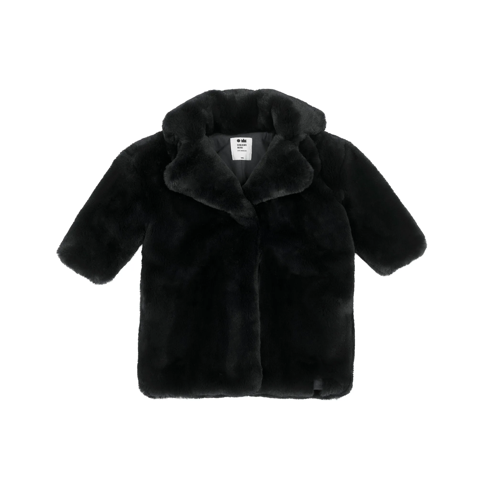 Kids Faux Fur Coat l Black