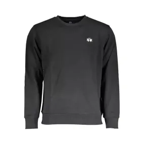 La Martina Black Cotton Men Sweater