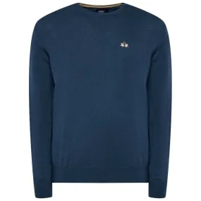 La Martina Light Blue Cotton Sweater