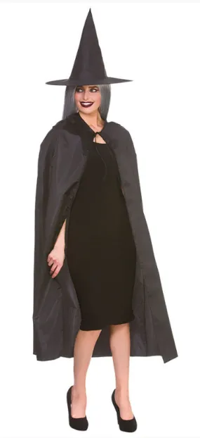 Ladies Wicked Witch Cape & Hat Costume Accessory Set