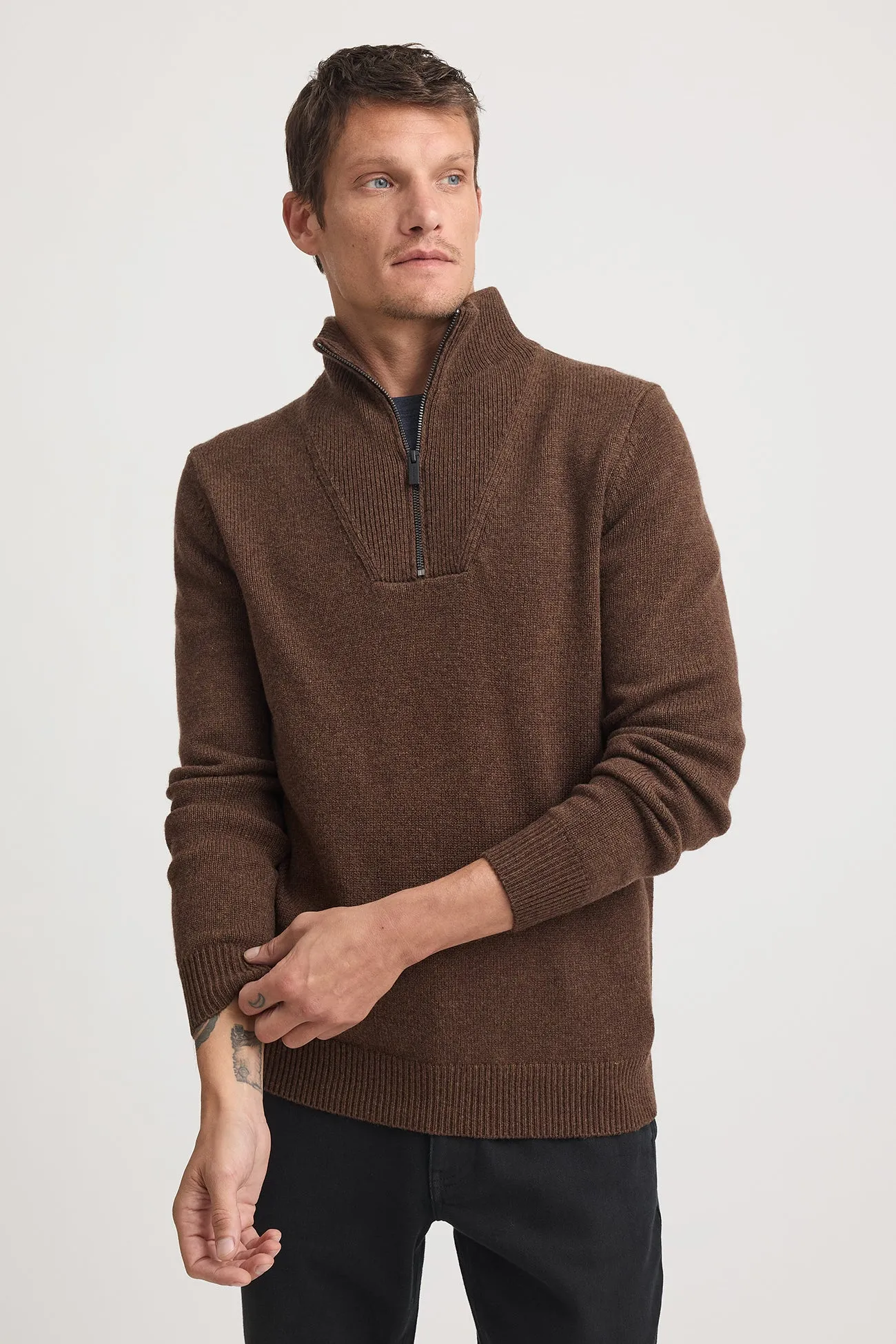 LAMBSWOOL HALF ZIP