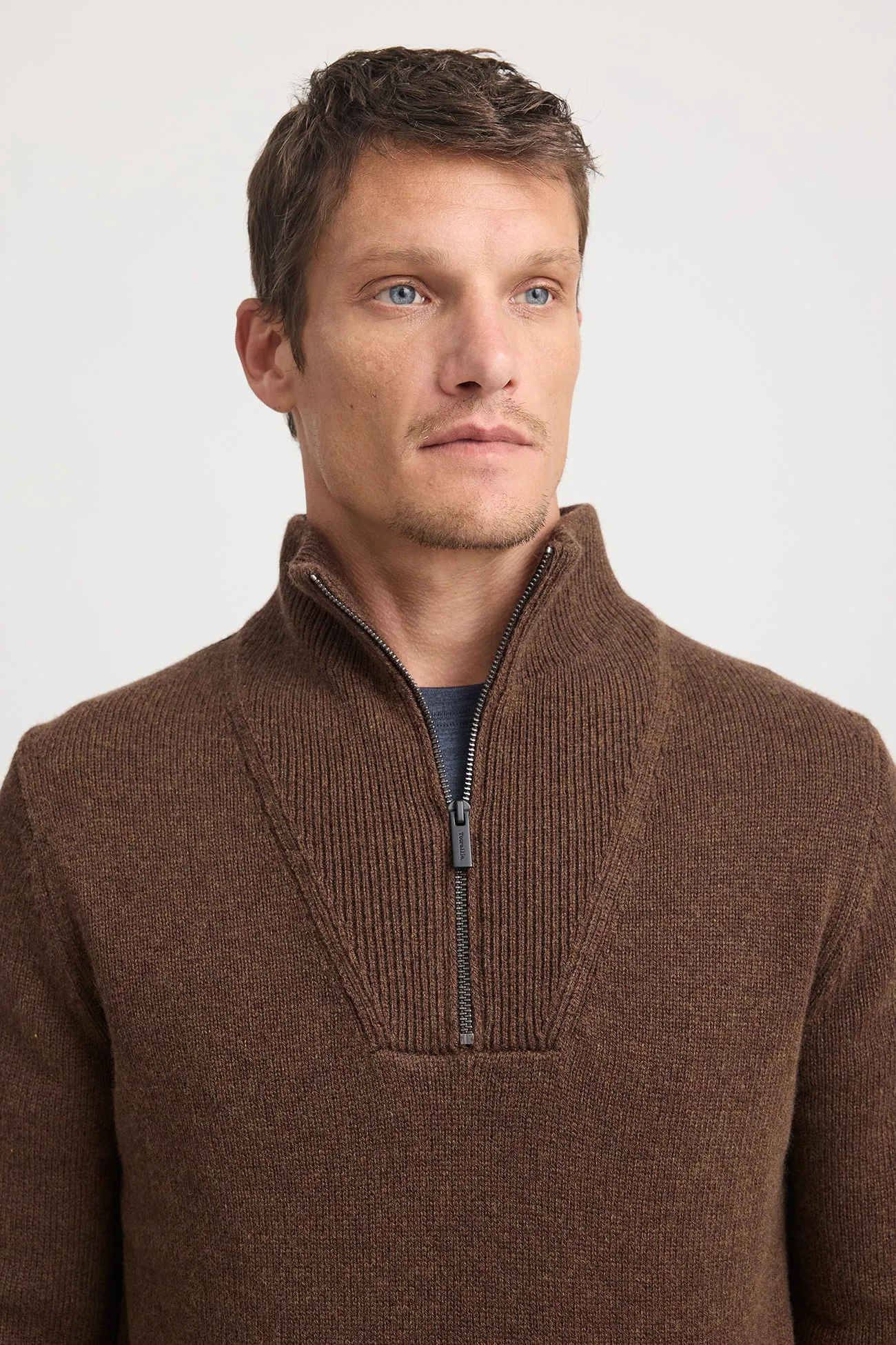 LAMBSWOOL HALF ZIP