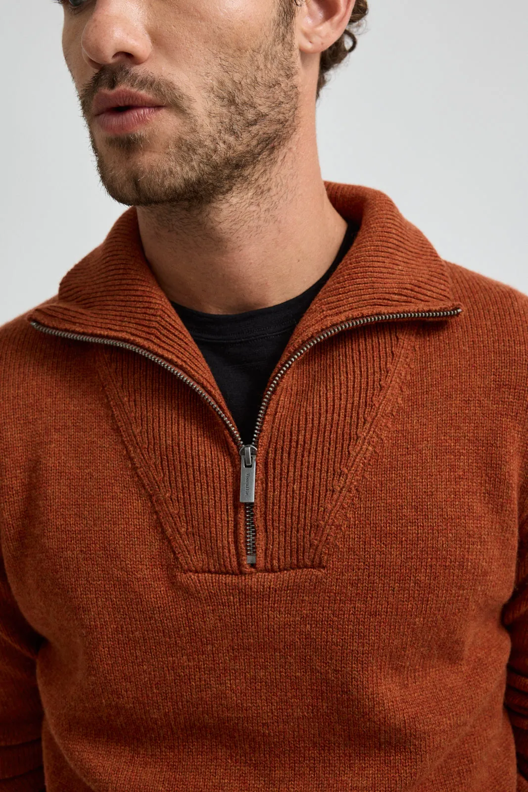 LAMBSWOOL HALF ZIP