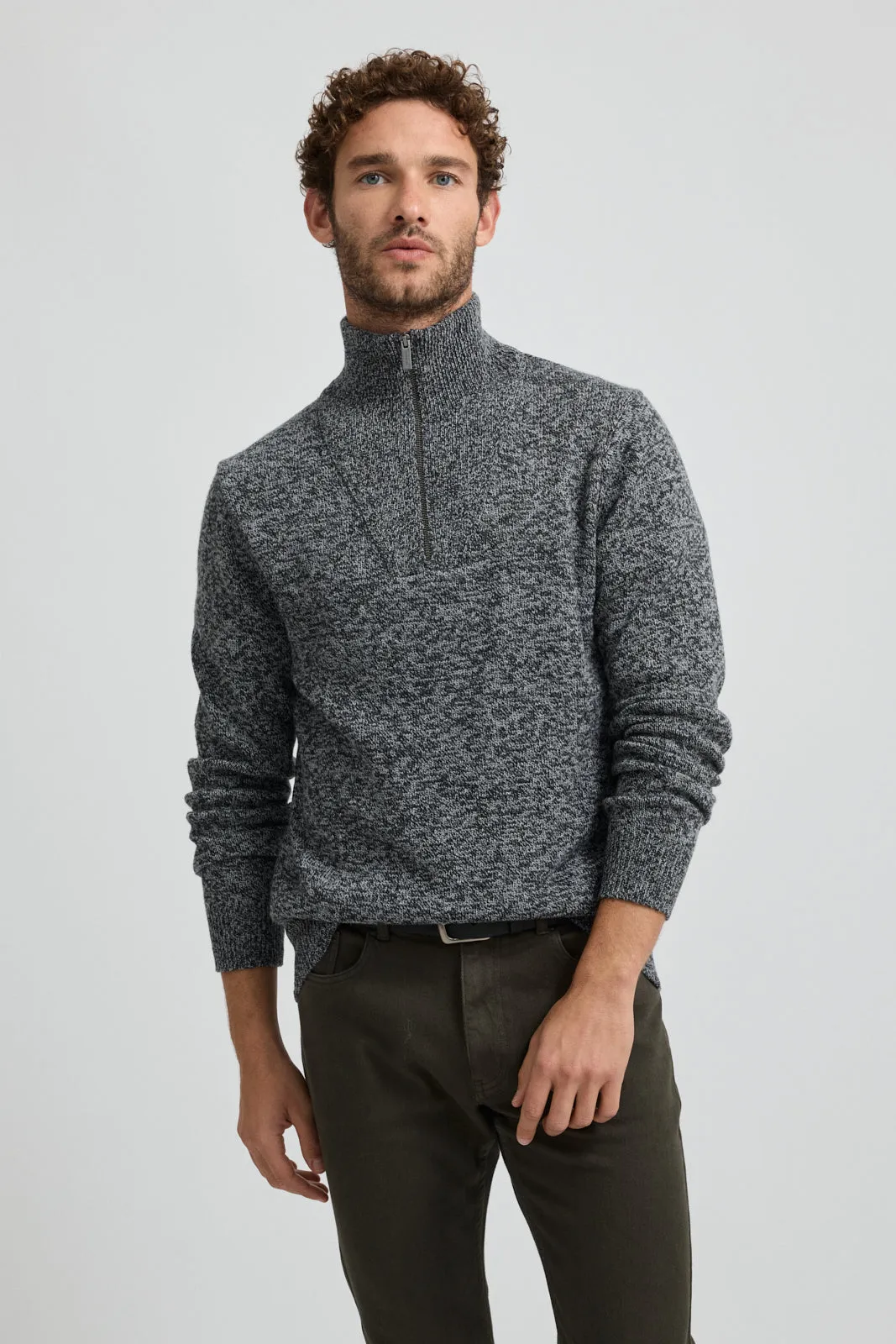 LAMBSWOOL HALF ZIP