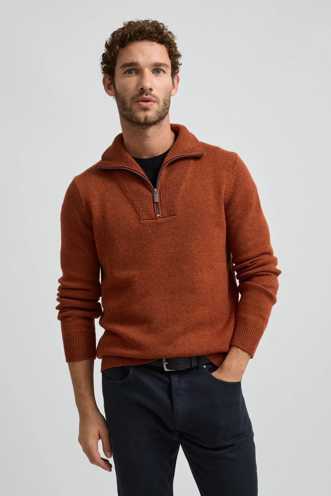 LAMBSWOOL HALF ZIP