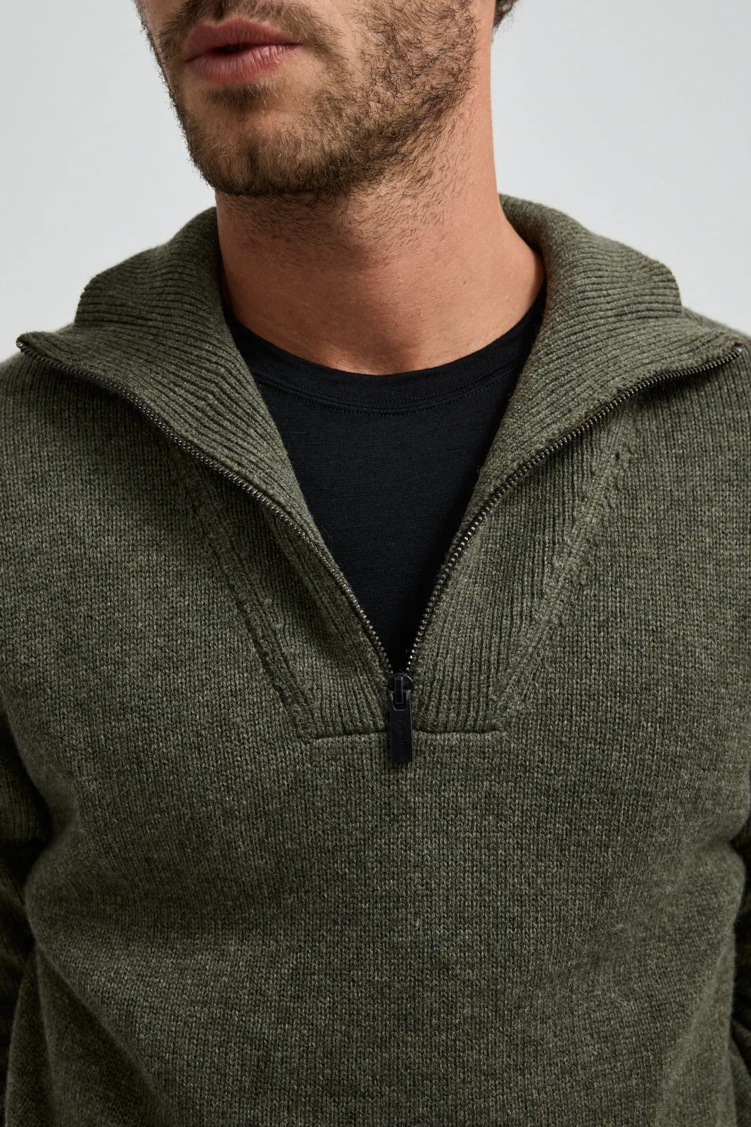 LAMBSWOOL HALF ZIP