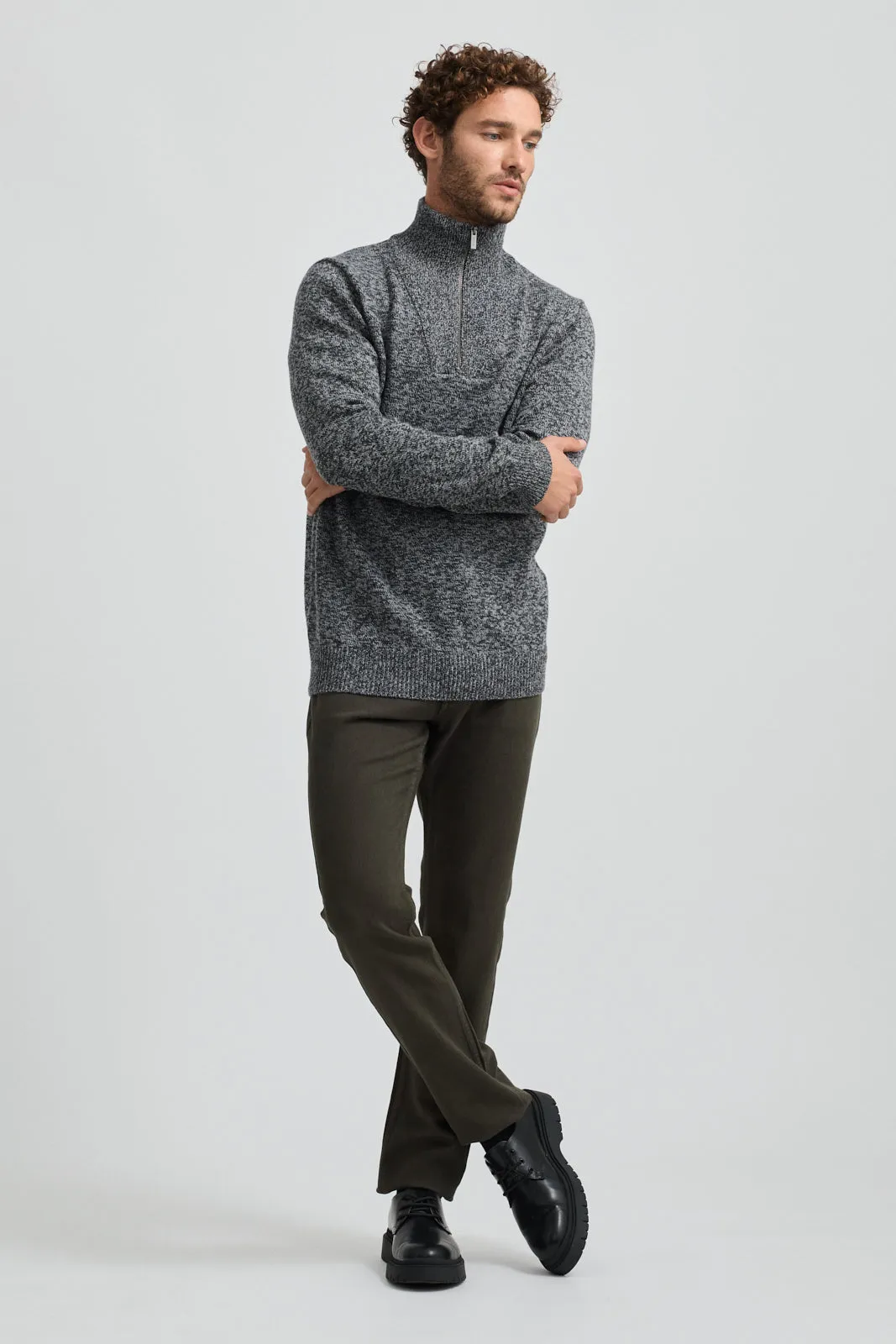 LAMBSWOOL HALF ZIP