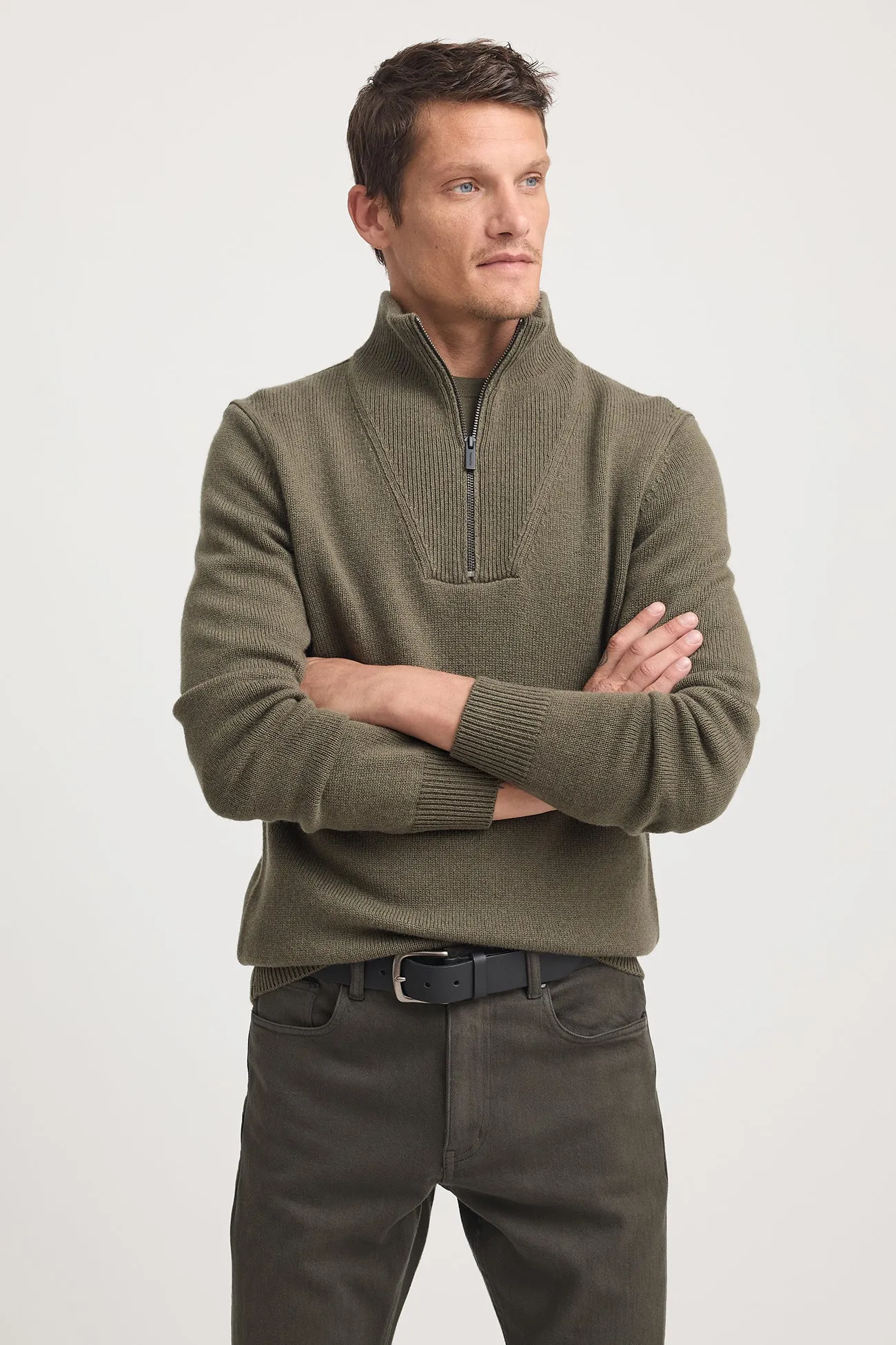 LAMBSWOOL HALF ZIP