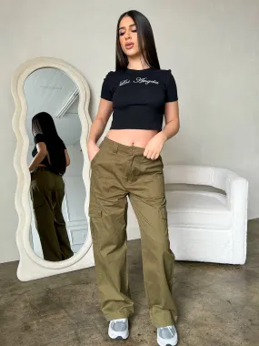 Leah Cargo Pants (Olive)