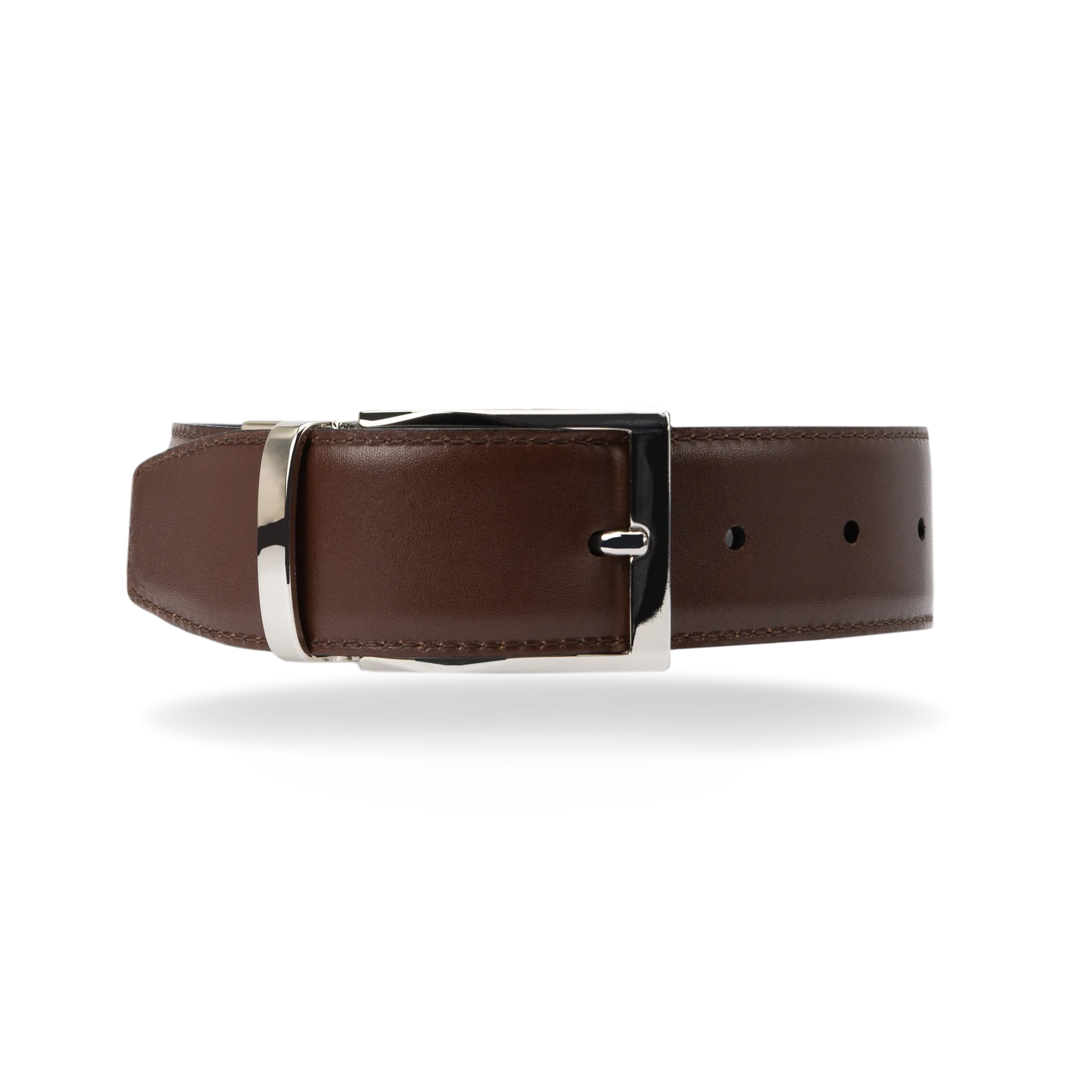 Leather Belt Reversible - Black Calf/Brown Calf