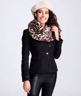 Leopard Animal Print Faux Fur Snood