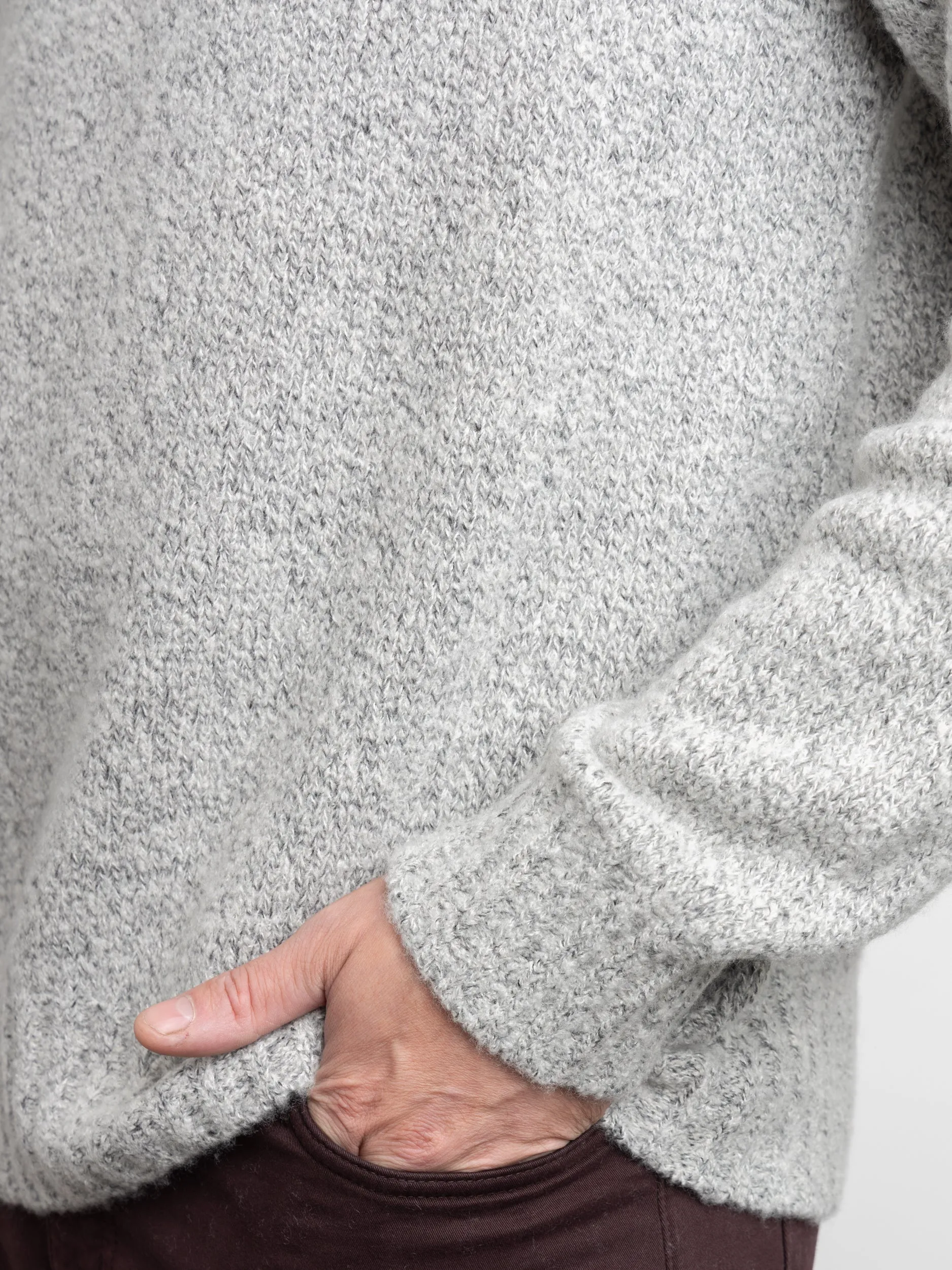 Light Grey Cashmere Rollneck Knit