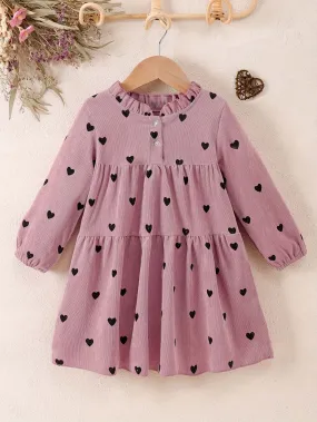 Little Princess: Ruffle Collar Long Sleeve Dress