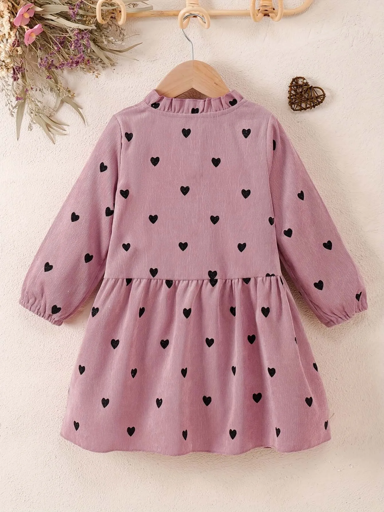 Little Princess: Ruffle Collar Long Sleeve Dress