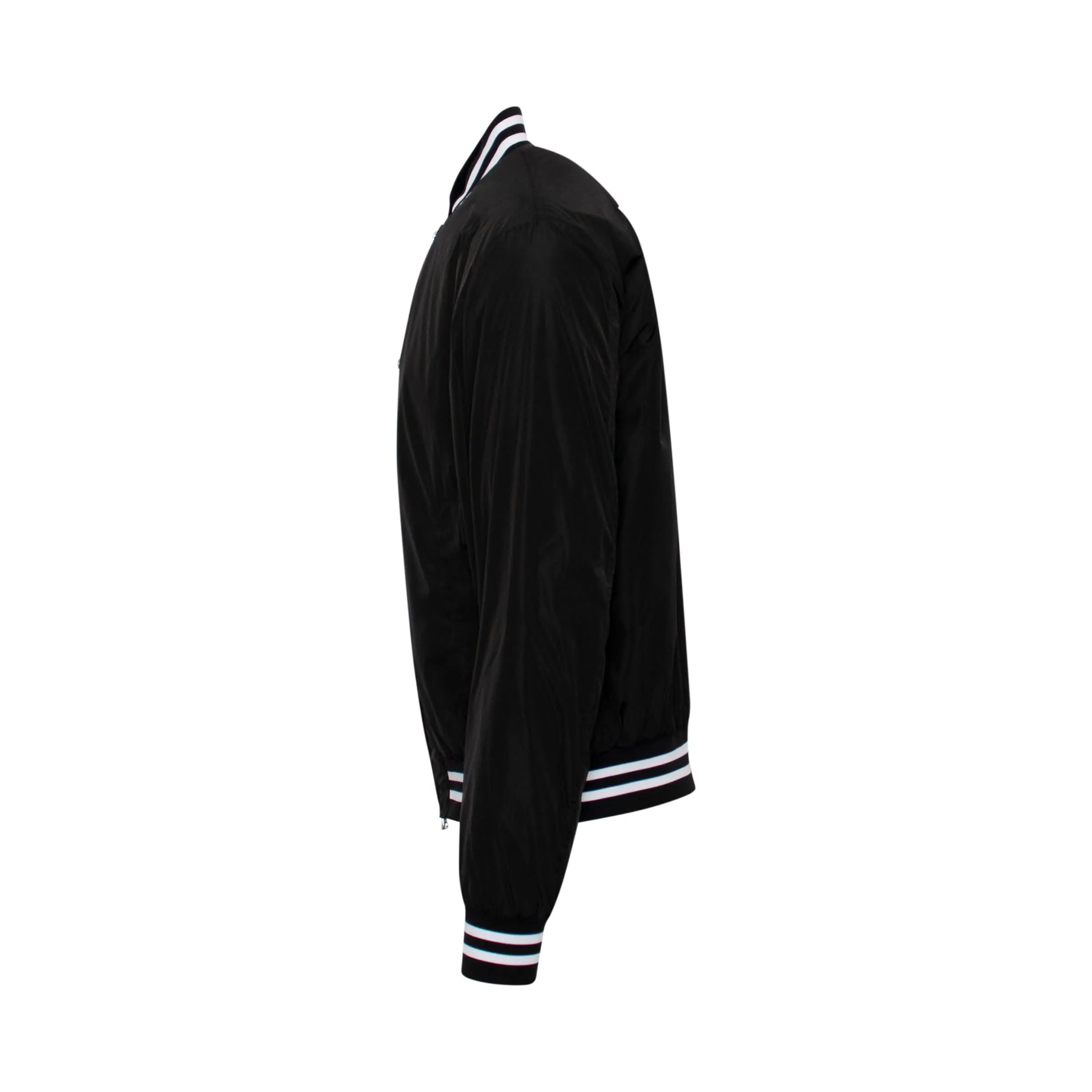 Logo Print Bomber Jacket in Black