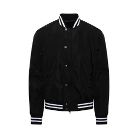 Logo Print Bomber Jacket in Black