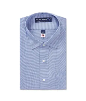 Long Sleeve Blue ‘Ryan’ Dress Shirt with Magnetic Closures