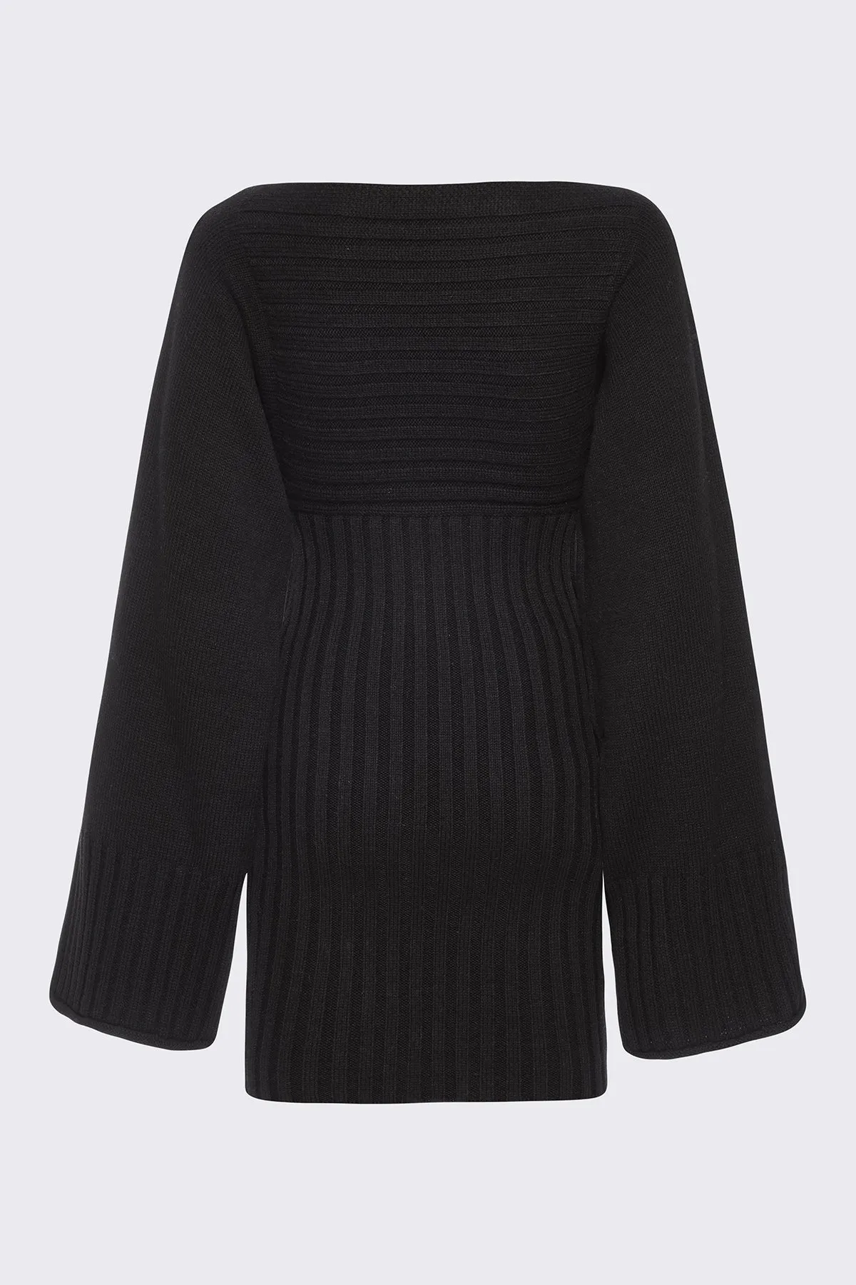 LONG SLEEVE SWEATER DRESS | BLACK