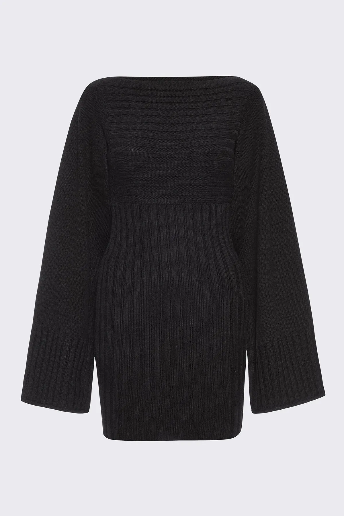 LONG SLEEVE SWEATER DRESS | BLACK